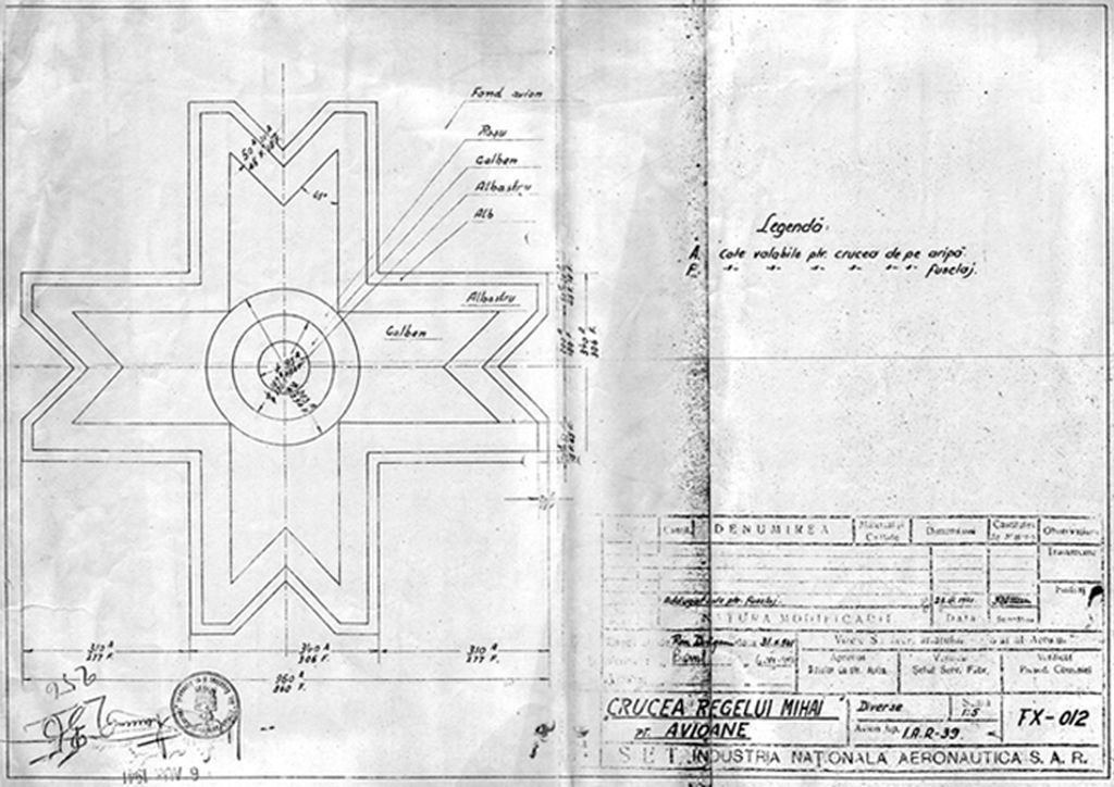 razvansandu's tweet photo. Desenul tehnic original cu Cifrul Regal al M.S. Regelui Mihai I pictat pe avioanele Aviației Regale Române https://t.co/LhjZaRsSQa https://t.co/XaL2aG9cFV #cifru #rege #monarhie #avion #Romania #Mihai #IAR #inginer #royal #regal https://t.co/t1ol0QnQd2