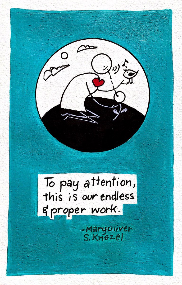 sherrillknezel's tweet photo. Mary Oliver says it best.
#dailydrawing #menaingfulmarks #drawingisthinking #purpose #payattention #properwork #maryoliver https://t.co/VMNoyAAlmc