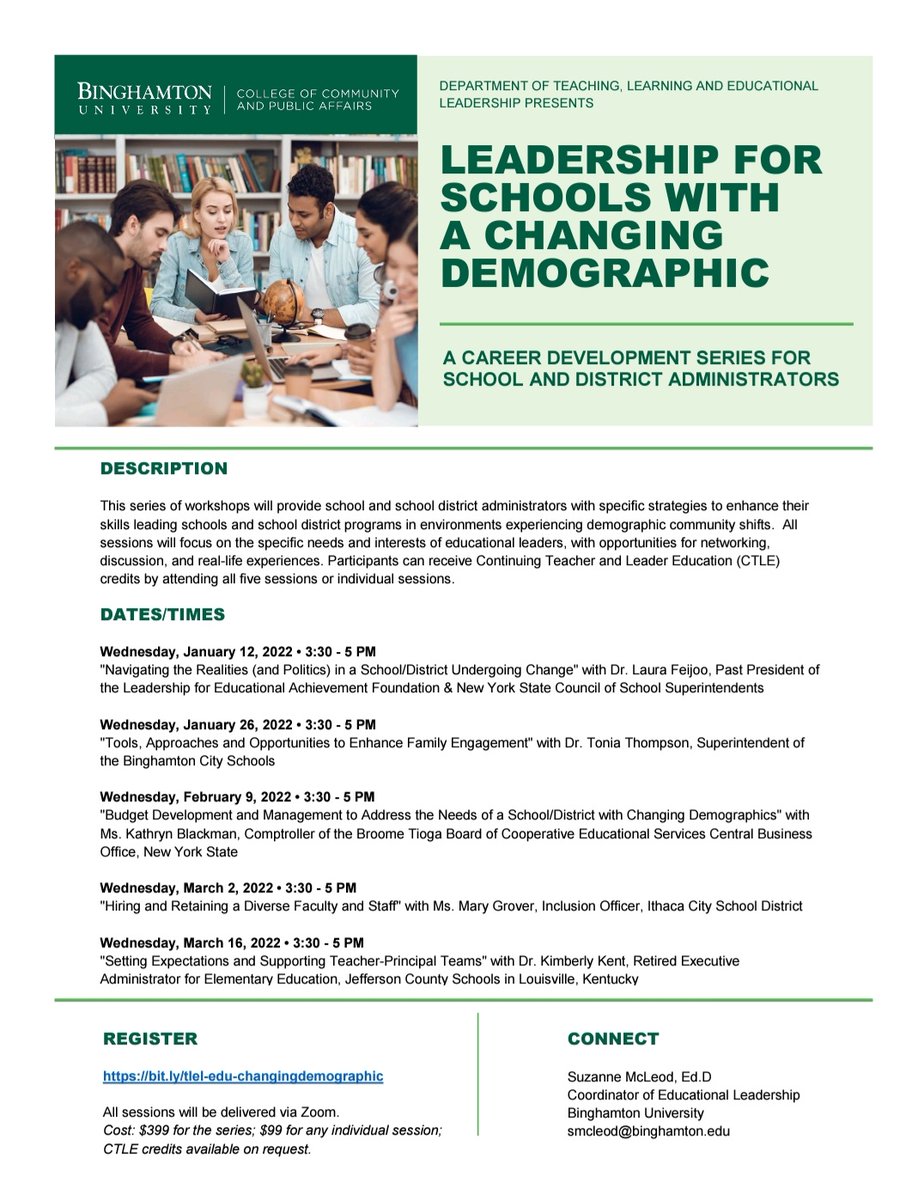 laurapfeijoo's tweet photo. Great opportunity for leaders in education to particiapte in a variety of current conversations. Please join us! https://t.co/bLGFTMaiQ8