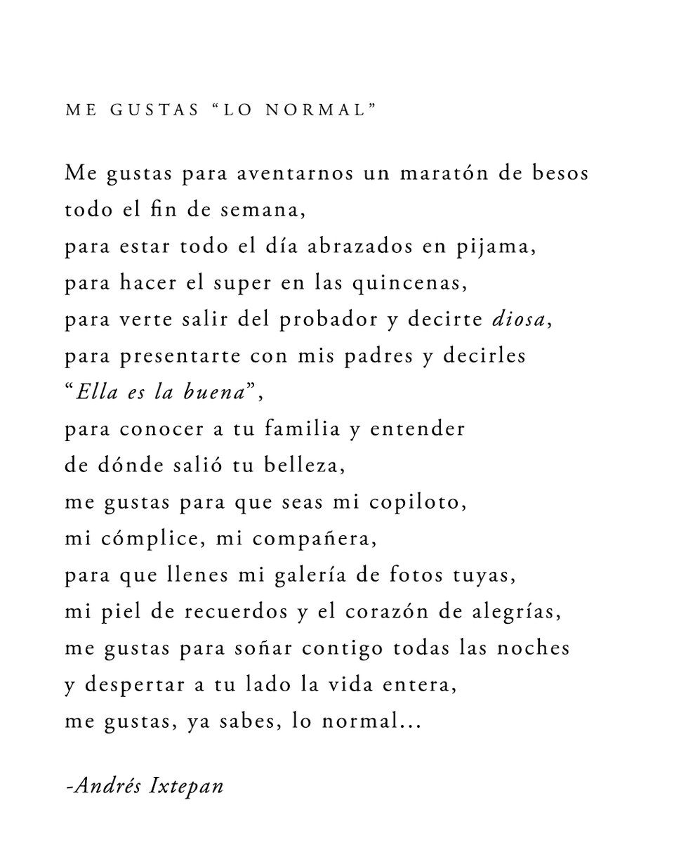 Me gustas lo normal