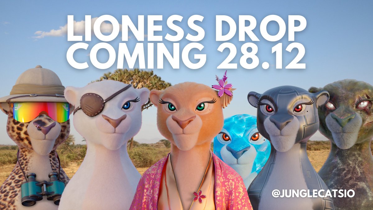 JCOnTheFloor's tweet photo. SNAPSHOT AND AIRDROP TOMORROW! GET YOUR @JungleCatsIO NOW! #GROAR #Lionessweek #JungleCats 🌸🦁 https://t.co/CTWucrROCV