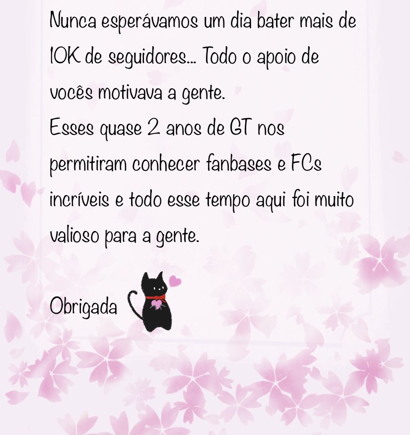 Obrigada por tudo 💕