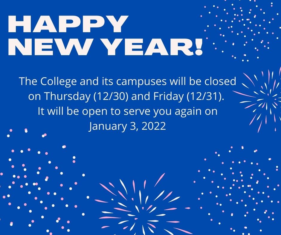 comfsm's tweet photo. New Year's holiday schedule. https://t.co/zGa7z5LtpN