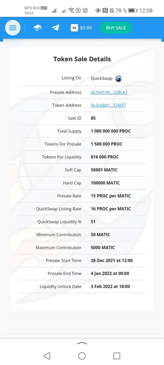 Have a good day, everyone!
PreSale - today the sale of PROC token dxsale.app/app/v3/defipre…
Hurry up to make the world cleaner, yourself better.
This project will bring purity to the world - and your family well-being and new economy