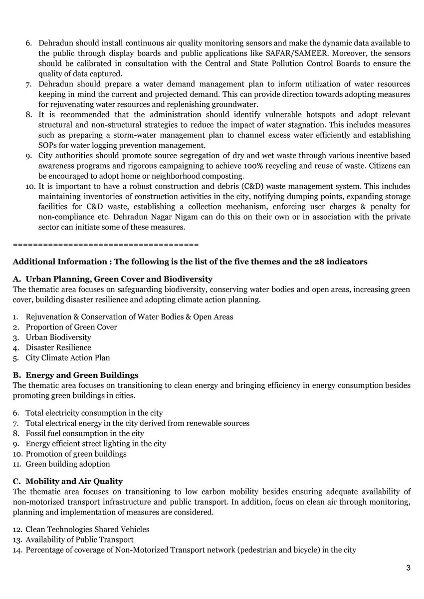 sdcfoundationuk's tweet photo. The third factsheet on Climate Smart Cities Assessment Framework (#CSCAF). These factsheets aims to add sustainable #urbanization in manifestos of #political parties for upcoming #elections in 2022. The factsheet also recommends 10 point #action plan for #Dehradun. https://t.co/gWmq8Kc58s