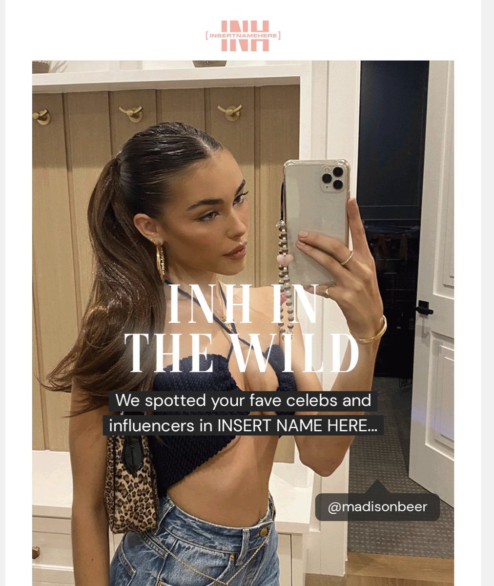 MadsBeerUpdates's tweet photo. @madisonbeer was featured in @INHHair’s email promotion as she wears Insert Name Here hair extensions! #madisonbeer #lifesupport #insertnamehere https://t.co/GlmuzvGY5T