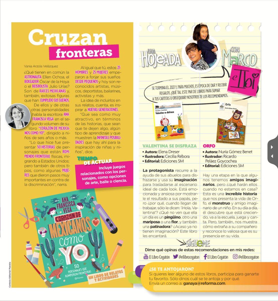 ellibrocegaton's tweet photo. Se termina el año y fue precisamente Ibi quien eligió las 2 últimas recomendaciones para la revista #Genial.
#ValentinaSeDisfraza / #ElenaDreser / #CeciliaRébora
#Orfo / #NuriaGómezBenet / #RicardoPeláez
@SMMexicoOficial https://t.co/y3odw0knu6