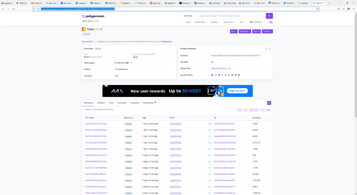 T42Exchange's tweet photo. We Are On @0xPolygonToday https://t.co/d8VfTtnTSs