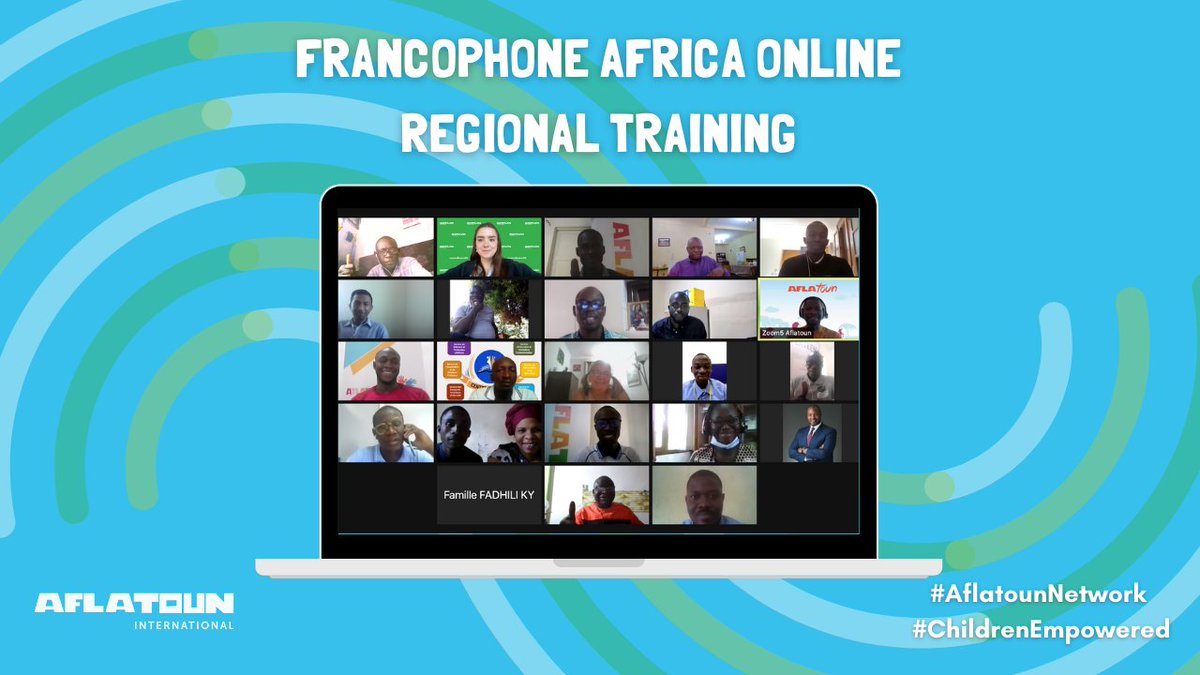 Aflatoun's tweet photo. 🙌Last week, we completed an Online Regional Training for our partners in #FrancophoneAfrica!
Over 23 participants were trained on the Aflatoun and AflaYouth curricula to discover the tools necessary to implement their programmes effectively.
#ChildrenEmpowered #AflatounNetwork https://t.co/TefswgQiwM