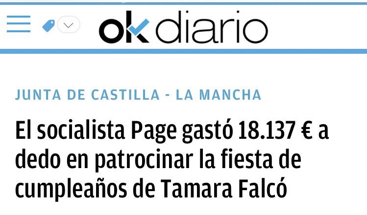 Joselmontalvo's tweet photo. La izquierda de @garciapage  tiene las prioridades claras:
✅Pagar cumpleaños de Tamara Falcó
❌Pagar Test a los castellanomanchegos
❌Hacer PCR
❌Reforzar Atención Primaria
❌Reforzar Rastreadores
❌Comprar EPIs
Se pueden hacer tantas cosas con 18.137€ ...... https://t.co/NfzC3IbVyX