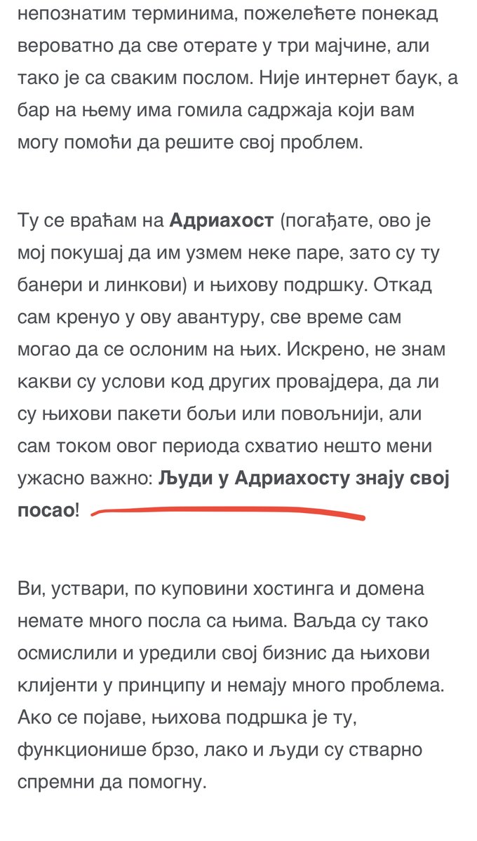 Nekoliko saveta iz prve ruke, kako početi sa svojim sajtom, šta su prepreke i kako ih rešiti -> okozlatibora.rs/2021/12/27/kak…
Hvala <a href="/karlosboki/">Бојан Савић</a> na lepim rečima 👌