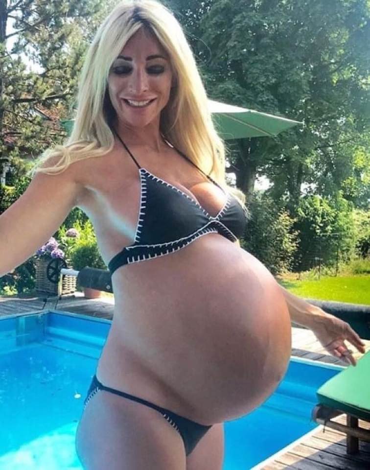 Girl preggo twink muscle