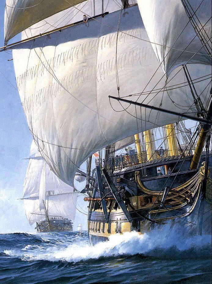Cover art for Patrick O’Brian’s The Ionian Mission, painted by Geoff Hunt

#Ageofsail #sea #Patrickobrian