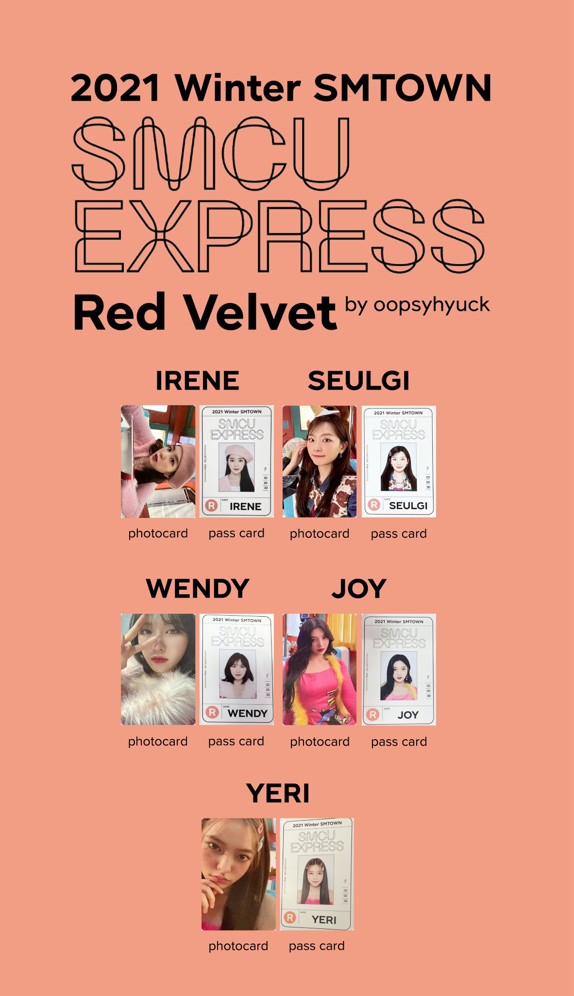 Red Velvet アイリーン トレカ smcu SMTOWN EXPRESS SMCU EXPRESS 2022