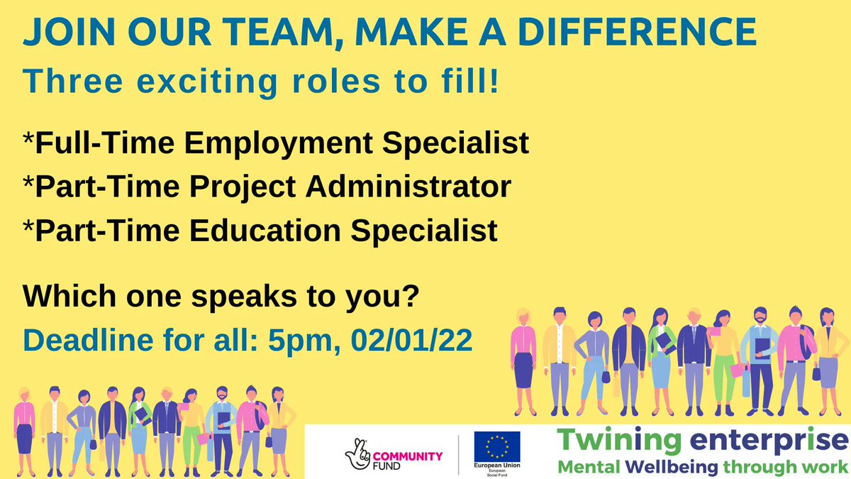 Would you like to support people with mental health challenges find a new career pathway?  Then we might just have the role for you!  We have three exciting jobs we’re looking to hire for: buff.ly/3rFdWUx #employmentspecialist #projectadministrator #educationspecialist