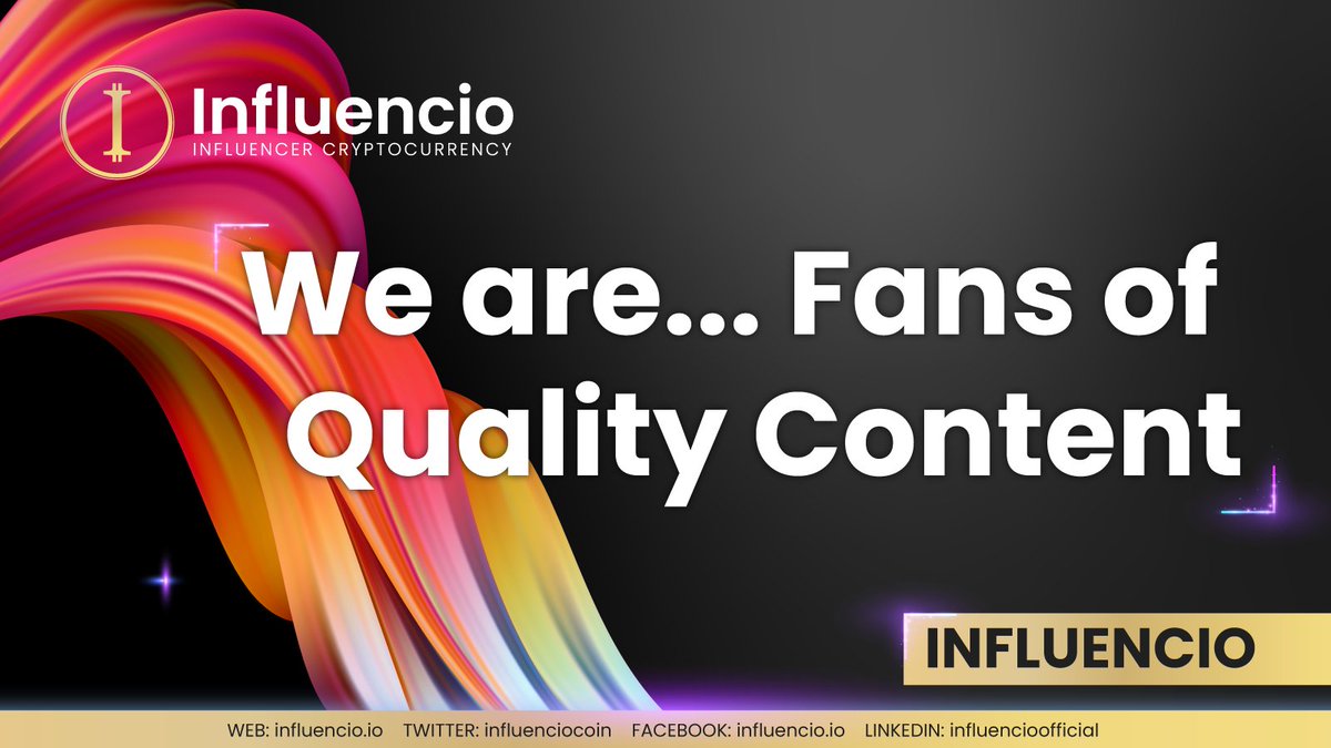 InfluencioCoin's tweet photo. 🤩 We are fans of quality content, which is why we believe it should be #rewarded and recognized. 

⚡ With the Influencio platform, this is possible.

💰 Simply join, create, upload! We’ll do the rest…

🌟 White Paper to be released soon. Please sign up: https://t.co/rGZX703S98 https://t.co/pEoOAmO2qg