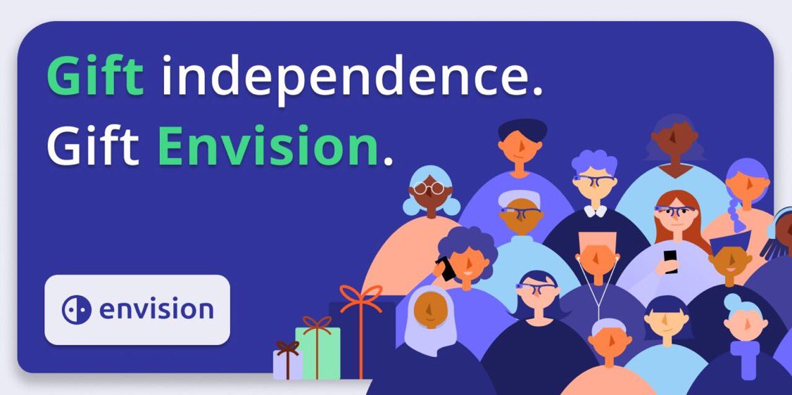 LetsEnvision's tweet photo. This festive season gift the joy of independence with an Envision subscription: https://t.co/p6zc120qmD #GiftIndependence #GiftEnvision https://t.co/gRJ5oaIfkU