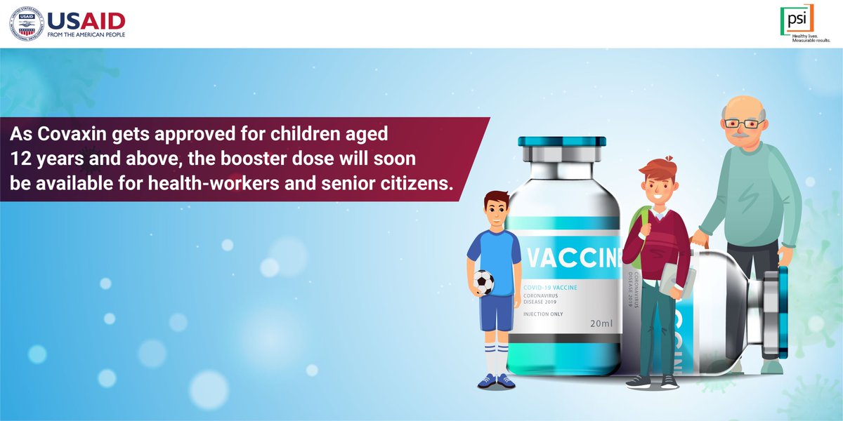 USAID_Covlex's tweet photo. India announced that vaccination for children in the age group of 15-18 years will begin from January 3, 2022. From January 10, 2022, the government will commence the booster dose for health workers and elderly citizens #CoVLEx #COVID19 #VaccinEquity #IndiaFightsCOVID19 https://t.co/z2wf3rEvTY