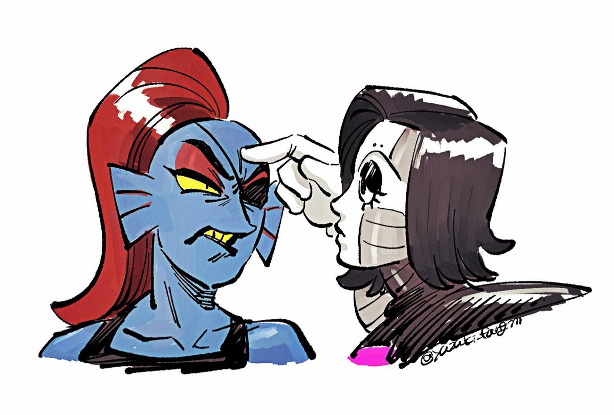 女の子なんだからそんな厳つい顔しないの 悠月 原稿中のイラスト