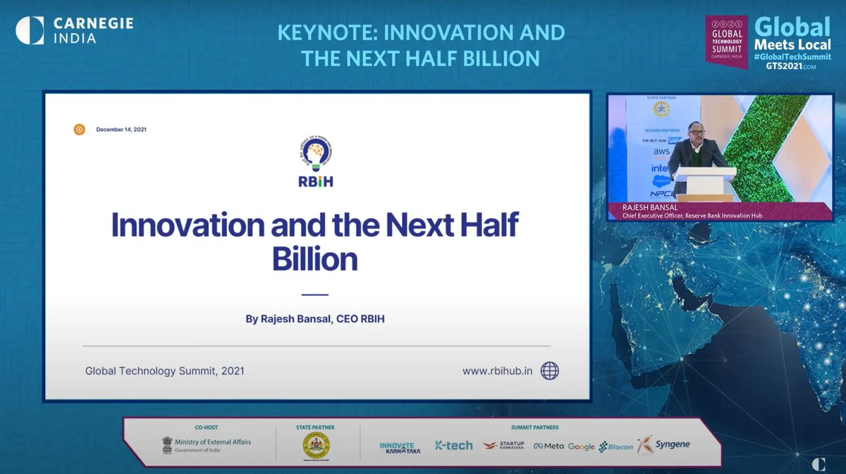 Carnegie India (@carnegieindia) on Twitter photo Watch <a href="/rajeshbansal/">Rajesh Bansal</a>, CEO <a href="/rbinnovationhub/">Reserve Bank Innovation Hub</a>, talk about the vision for the newly created Reserve Bank Innovation Hub and how it plans to enable innovation for the next half billion at the #GlobalTechSummit 👉 youtu.be/v0_m18tkk0c Watch <a href="/rajeshbansal/">Rajesh Bansal</a>, CEO <a href="/rbinnovationhub/">Reserve Bank Innovation Hub</a>, talk about the vision for the newly created Reserve Bank Innovation Hub and how it plans to enable innovation for the next half billion at the #GlobalTechSummit 👉 youtu.be/v0_m18tkk0c