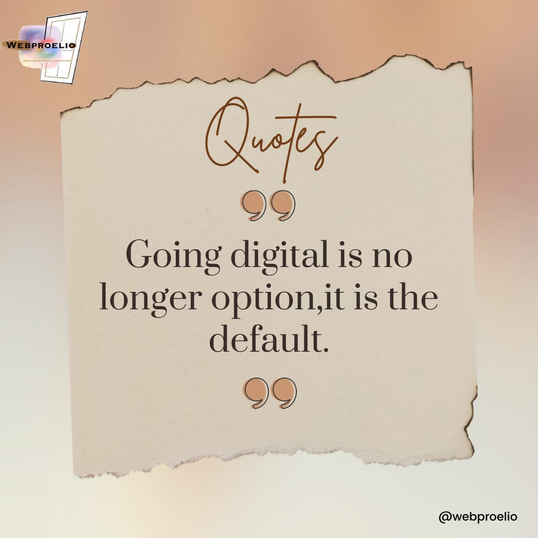 webproelio's tweet photo. Going digital is no longer option, it is the default.

.
.
.
.
For more follow @webproelio

#Motivation #Canva #canvadesign #memes #Engagement #School #Science #Simple #trending #Market #traffic #Rank #Design #Logo #MaRketing #branding https://t.co/T2EgWQyxoZ