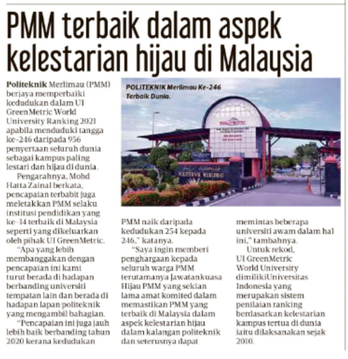 Harian metro hari ini 2021