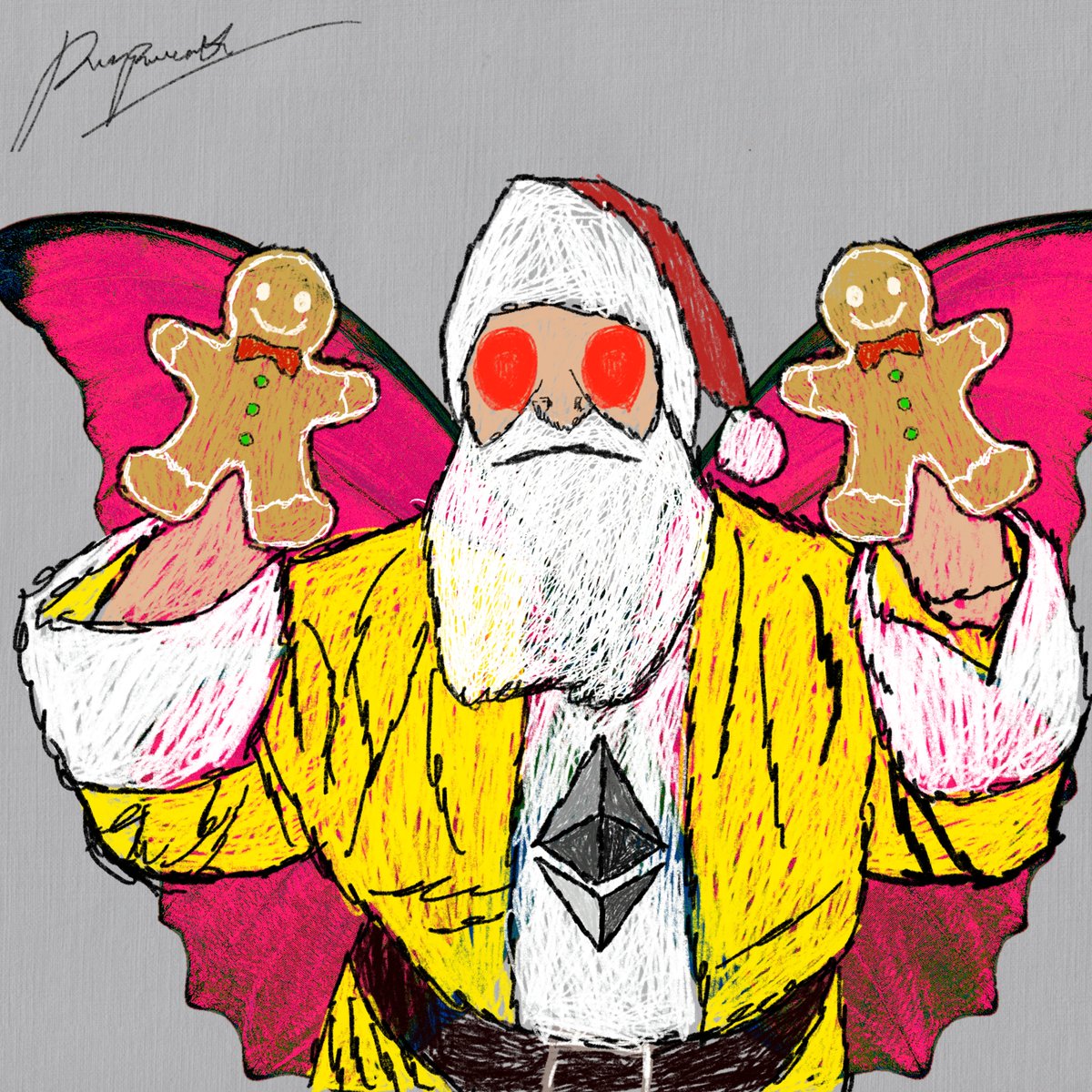 0xBilyonaryo's tweet photo. Know someone who sold $SOS on X'mas day?
🖕🎅🖕
Like, Retweet and Tag them below. I'm giving-away this #SantaMetti to cheer them up. #fineart #artbrut @pumpametti https://t.co/GYatJqX7yz