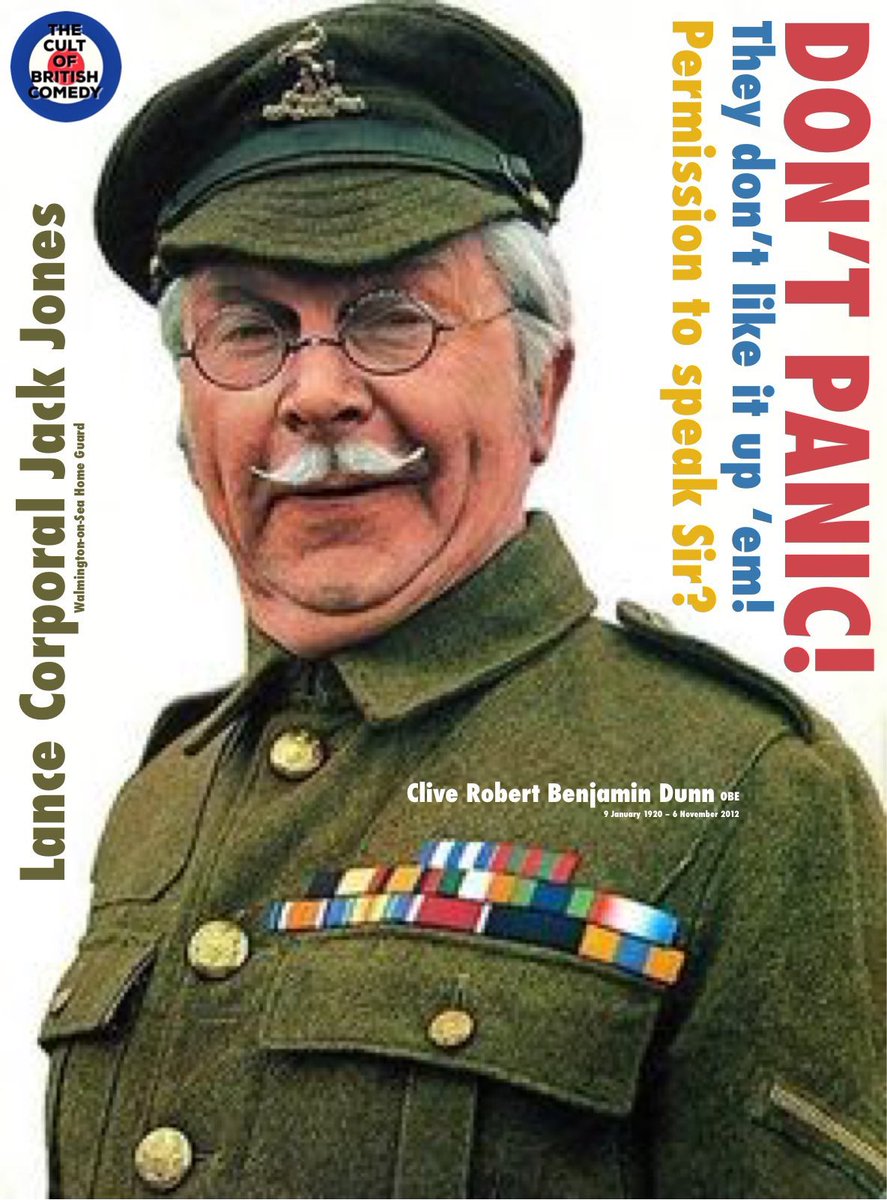 CultOfBritCom's tweet photo. Don’t Panic!
#CliveDunn #CorporalJones #JonesTheButcher #DadsArmy https://t.co/wmnr4TYQDQ