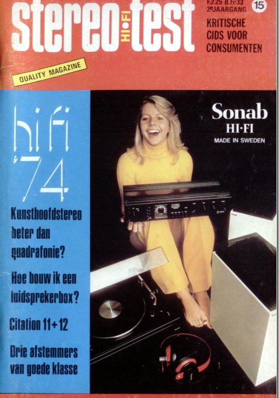 hifimuseum's tweet photo. Stereo Hifi Test 1974 #Stereo #Hifimuseum #Hifi #Retro #Audio #Vintage #Seventies #Radio #Stereohifitest #Sonab #Citation https://t.co/fEop30OJTc