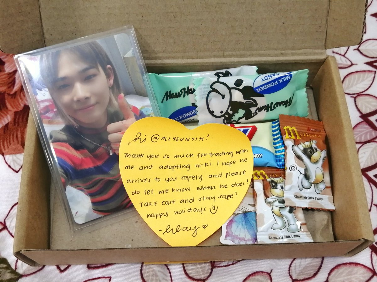 ALL4EUNYIH's tweet photo. ꒰ #eynlog ꒱ ✧ ∘˚˳°
hello, lilay ! tysm for trading w / me. ni-ki arrived safely today and i hope sunoo does too. ><
♡↝ @SUSHICARTZ
♡↝ #lilayproofs https://t.co/9K2dRdqWwX