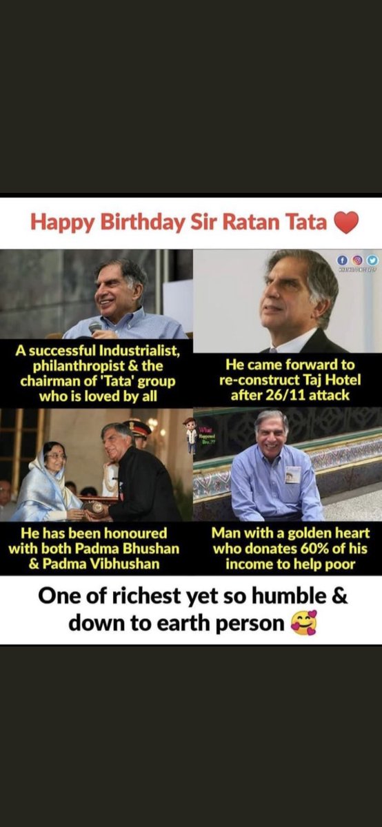 Happy birthday Ratan TaTa sir