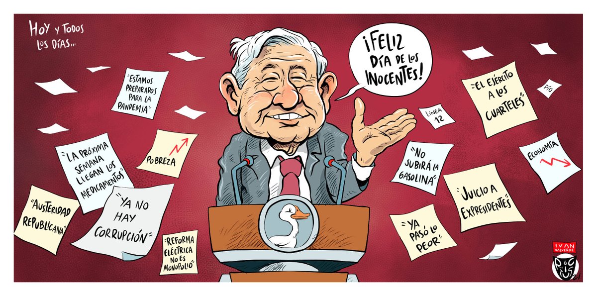 monerorictus's tweet photo. "¡Feliz día de los inocentes! (hoy y todos los días)" Cartón publicado en @ElFinanciero_Mx https://t.co/1CVZx9IGoy