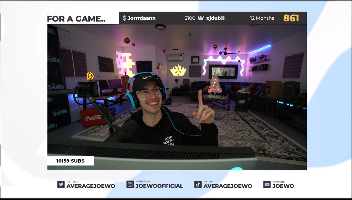 AverageJoeWo's tweet photo. Broke 10,000 Subs on a 850+ train literally mindblown. The anxiety and stress of going to a new game/map is always washed with the love you guys show me and I can never thank you guys enough. https://t.co/neZEZ7n6tv