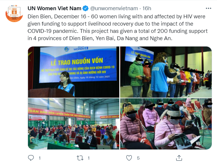 voice_vn's tweet photo. UN in Việt Nam publishes photos showing faces of women with HIV. (Eyes blacked out by me, not in original). What about the stigma and discrimination?
@unwomenvietnam @UN_Women @AusAmbGender @UNAIDS https://t.co/P3KGiC7yq6
