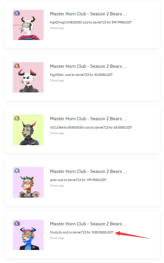 masterhornsclub's tweet photo. Looks like someone is buying up all the hot looking Bears! Highest SP has sold for 1000 USDT 🔥🔥🔥Season 2 mint will be closed in less than 9 hours. 

There are still some left for grab before the official mint gate closes: https://t.co/EQDJAYRf1x

#NFTCommunity #nft #nfts #mhc https://t.co/LsAZvL7yB3