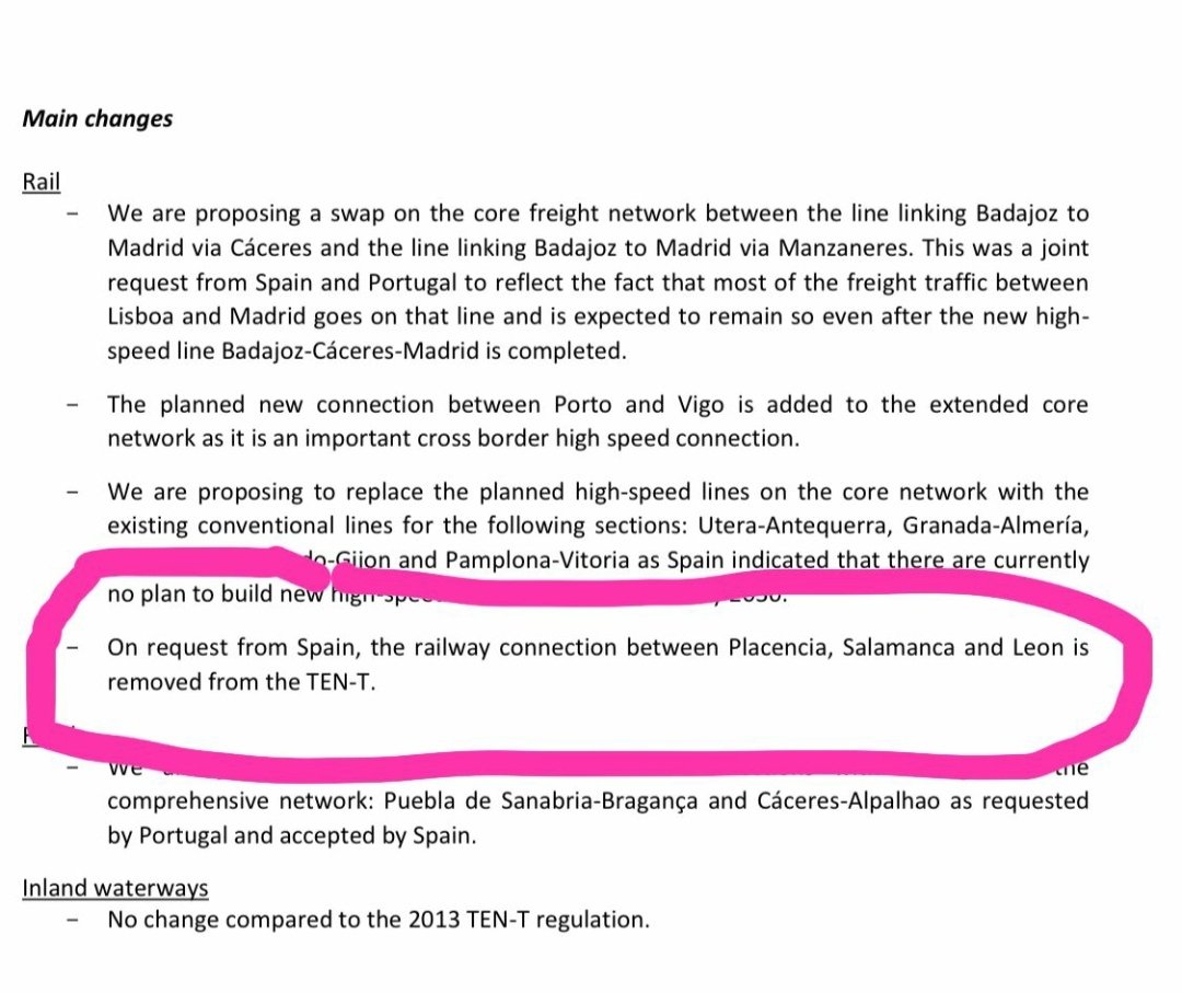 A petición DE ESPAÑA se ELIMINA la Ruta de la Plata de la conexión transeuropea de transporte.
No es una inocentada.