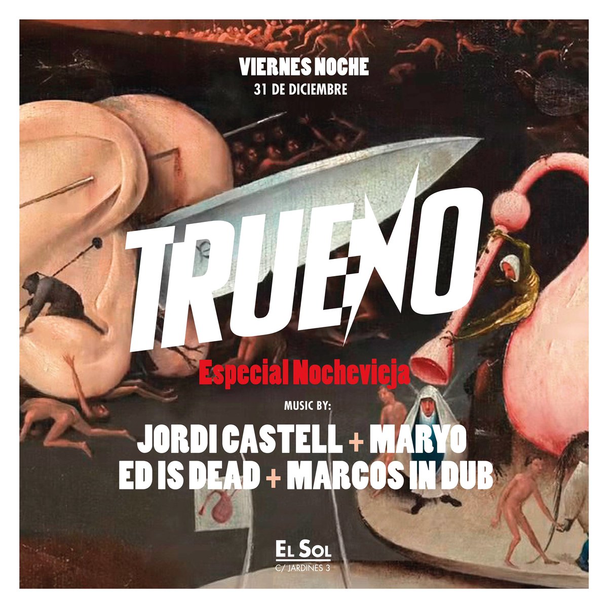 🥂 Especial Nochevieja con TRUENO CLUB 🥂 

⚡️⚡️ ⚡️⚡️

👉  A partir de las 01.30H AM
🎟  Entradas anticipadas: 
bit.ly/3sEoYd6

#ElSol #ElSolMadrid #salaelsol #nochevieja #nochevieja2021 #nocheviejamadrid