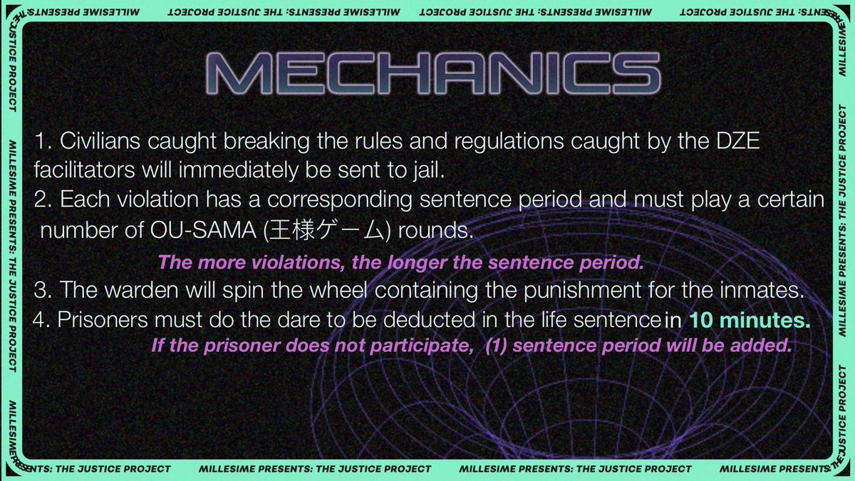 gourmetbyC's tweet photo. ㅤ ㅤ
ㅤ
⠀⠀ ⛓ THE JUSTICE PROJECT ⛓ ⠀ ⠀ ⠀ ⠀ ⠀ ⠀
⠀⠀ ⠀ ⠀ MECHANICS
#DZEMBER #SEQUELDZE
#2DMaxWithMillesime
ㅤ https://t.co/TRDAdUfmwA