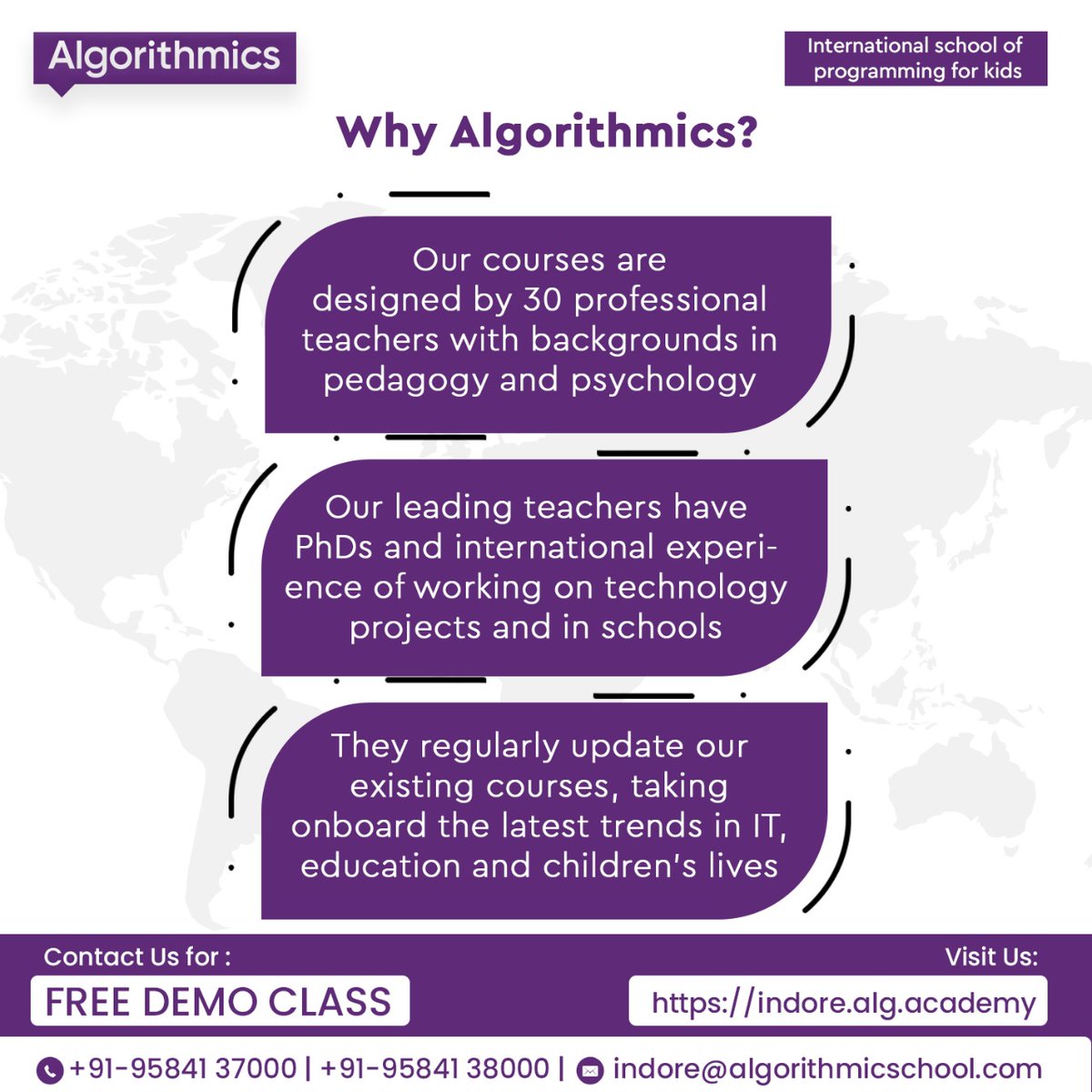 algorithmicsind's tweet image. A major part of Algorithmics is our teachers. 
Have a look at how teachers at Algorithmics make a difference at creating this platform of modern education

Visit
indore.alg.academy

#codingforkids #python #edtech #scratchprogramming #gamedesign #coding #programming #roblox