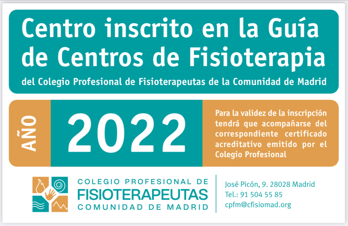 Wellbeing_Es's tweet photo. Un año más nuestro centro está inscrito en la guía de centros del @cfisiomad, Colegio Profesional de Fisioterapeutas de la Comunidad de Madrid 👏🏼👏🏼👏🏼
#fisioglobalwellbeing #fisioterapia #fisioterapiaespecializada #terapiaintegral #madrid #fisioterapiamadrid https://t.co/ZEVGFcUT3o