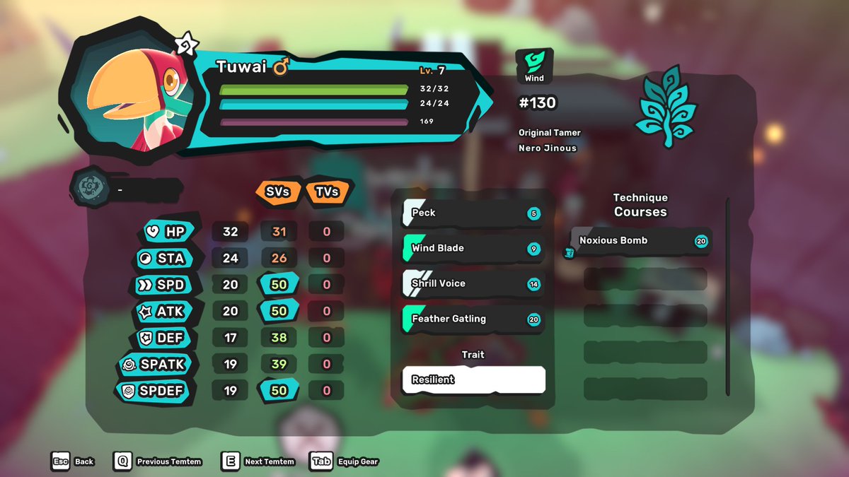 NeroJinous's tweet photo. Started playing temtem again since they released the 7th, and 8th dojo(gym badges) Was doing some power leveling at the final shrine, and ran into a surprise luma. :O https://t.co/N5GS7BeCFV