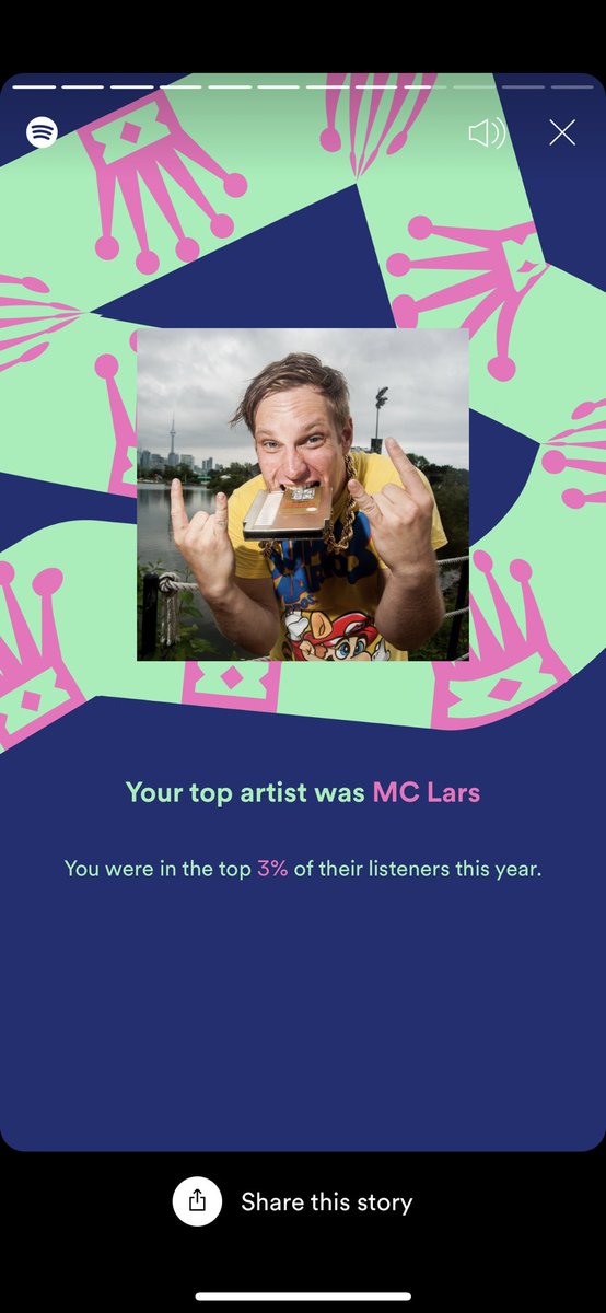 Geez I’ve only been on Spotify for like the last two months I’m probably in the top 1% 😂 ⁦<a href="/mclars/">MC Lars</a>⁩