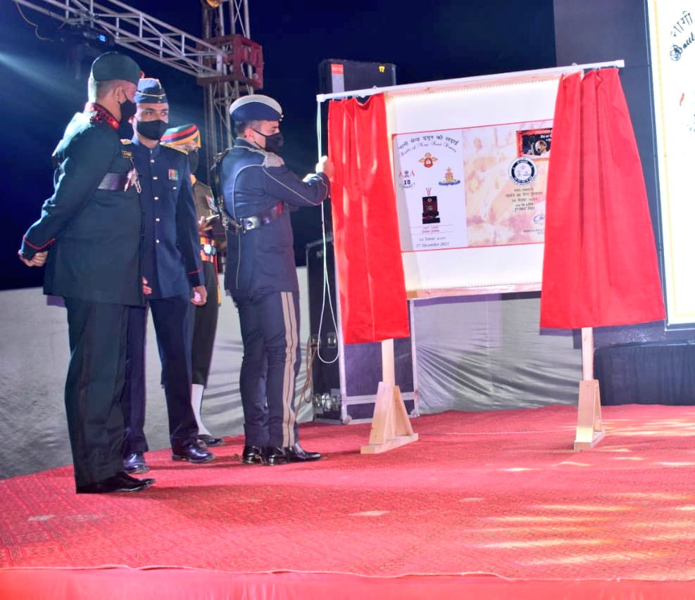 PRODefRjsthn's tweet photo. #NagiDay celebrated with Pride & Patriotism #SudarshanChakra Division
Multiple Activities conducted #FirstDayCover #BandDisplay Martial Dances
#SonetLumiere Interactions Felicitation #WarHeroes & families
Battle relived to reignite the spirit n fervour @SpokespersonMoD @adgpi https://t.co/IVtEJERllu