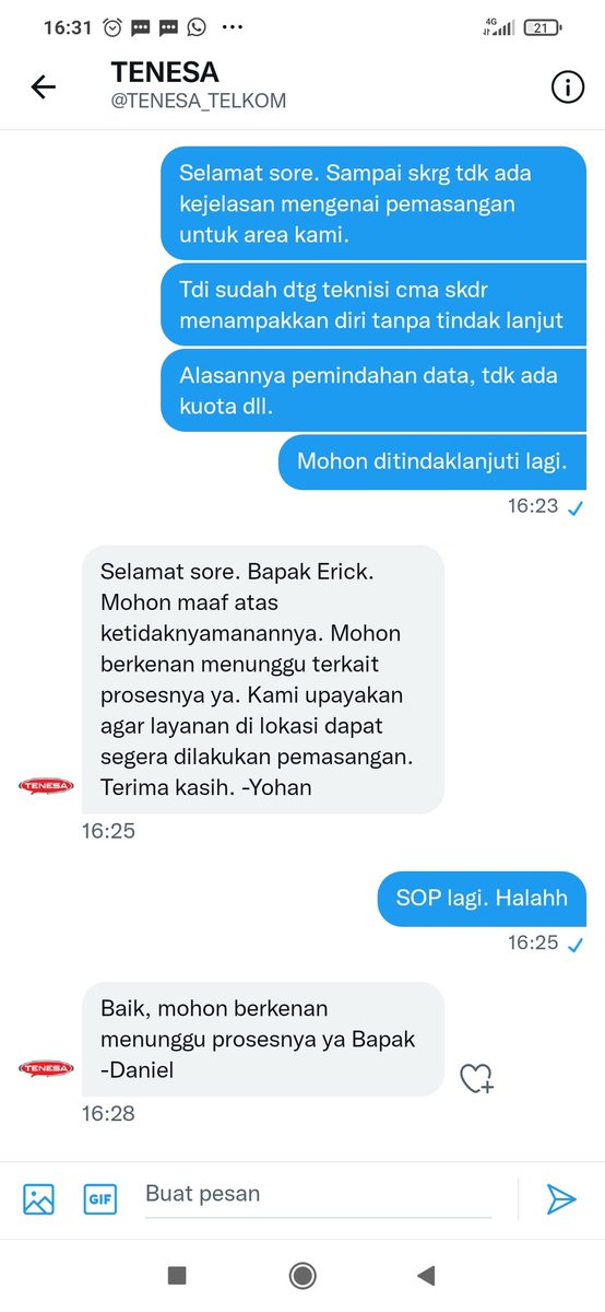 dapakuti's tweet photo. Kami yg kontak manusia. Yg jawab mesin @TENESA_TELKOM @IndiHomeCare @Aduankonsumen https://t.co/VaFTfONzq9