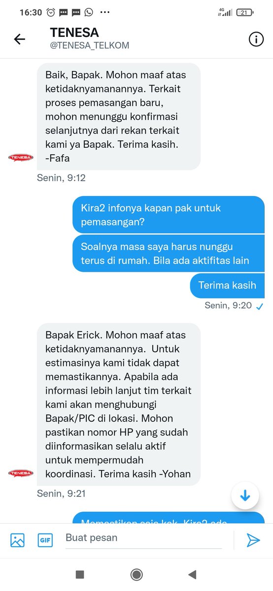 dapakuti's tweet photo. Kami yg kontak manusia. Yg jawab mesin @TENESA_TELKOM @IndiHomeCare @Aduankonsumen https://t.co/VaFTfONzq9