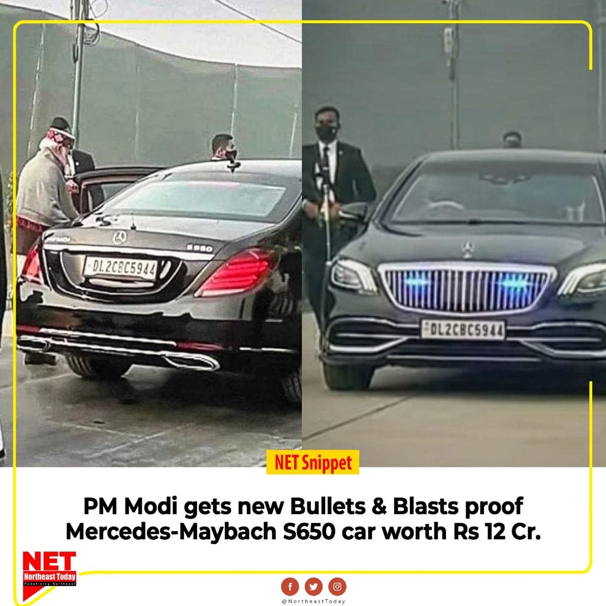 NortheastToday's tweet photo. #NetSnippet | Prime Minister Narendra Modi now has the Mercedes-Maybach S650 armoured vehicle worth Rs 12 crore, according to a report.
#PMModiji #vehicles #blastproof #bulletproof #NortheastToday https://t.co/uhRd4GDaXq