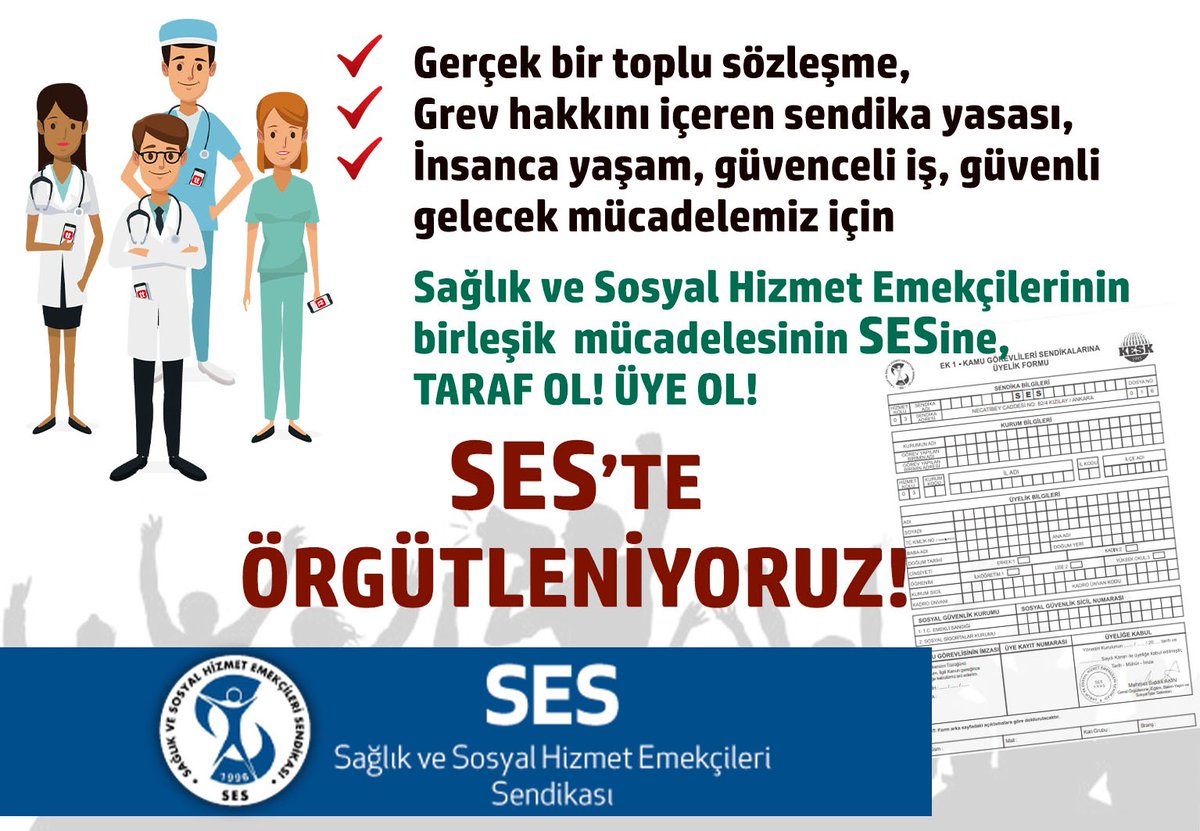 Bugün saat 15.00'dan itibaren gün boyu Twitter'dayız. SES'siz kalmıyor, SES'te örgütleniyor, SES'imizi büyütüyoruz!