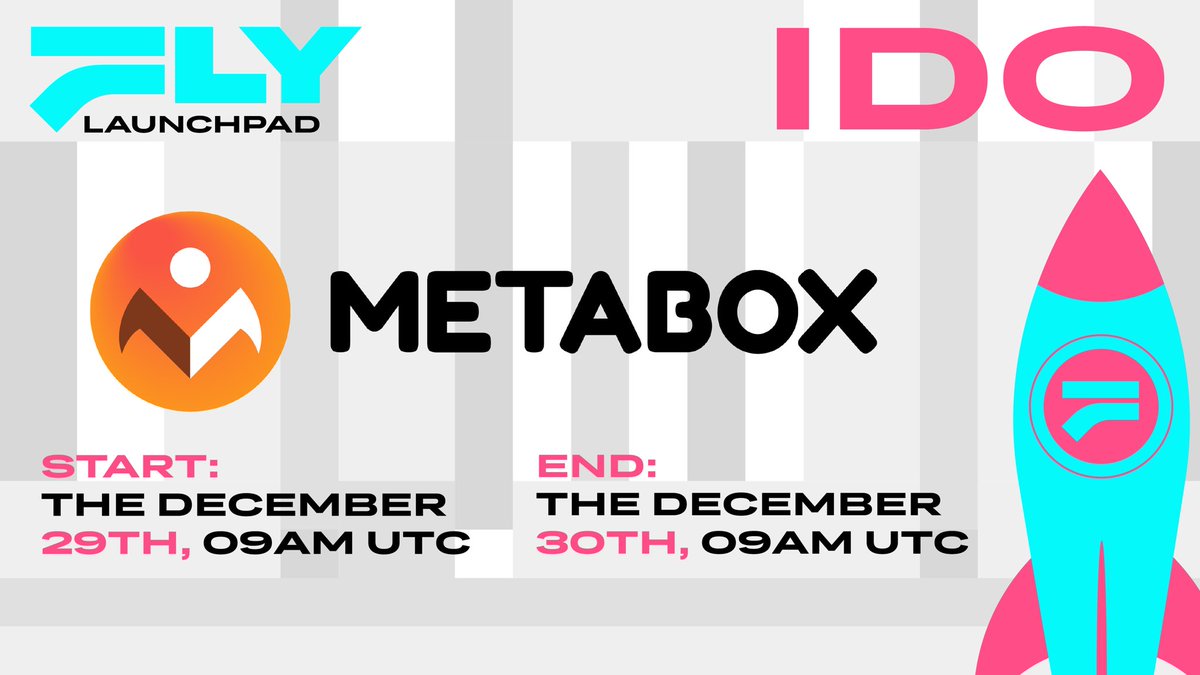 FrankLinYield's tweet image. FLyers, attention! 
We’re ready to announce the IDO for MBOX! 
The IDO will take place on the December 29th at 9:00 a.m. UTC till the December 30th 9:00 a.m.UTC
The IDO price for MBOX is 0.025 USDT 
The IDO currency is MBOX/USDT 
The IDO network is BSC 
#IDO