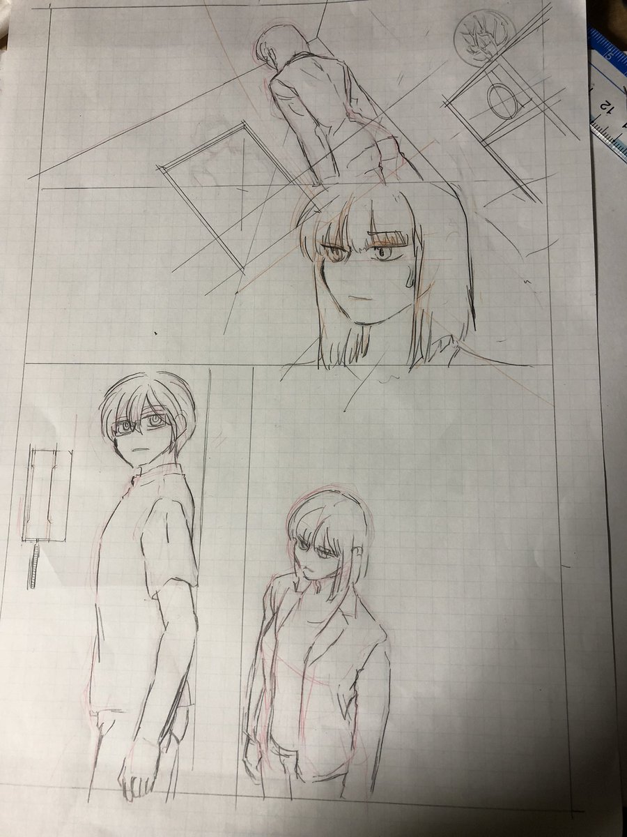 作業途中絵シカタニ氏のお仕事 