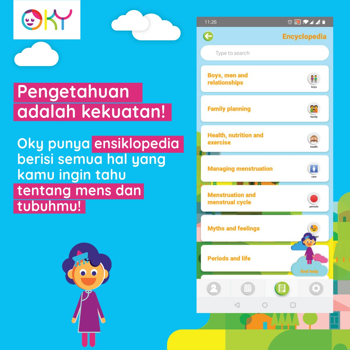 okyindonesiaapp's tweet photo. Pengetahuan adalah kekuatan! Oky punya ensiklopedia berisi semua hal yang kamu ingin tahu tentang mens dan tubuhmu!
Itu berisi informasi yang benar, berkualitas, dan semua dicek oleh ahli kesehatan dunia, khusus untuk remaja perempuan Indonesia.
#menstruasi
#pubertas
#oky https://t.co/7csDA1TMZP